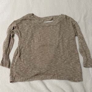 Express Women's Light Brown Crew Neck Sweater